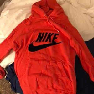 Red Nike Sweatshirt | Velvet Logo | Vintage